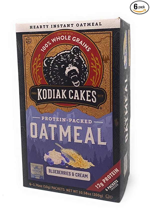  Kodiak Cakes Protein Packed Unleashed Oatmeal Blueberries & Cream - 6 packets - 705599015519