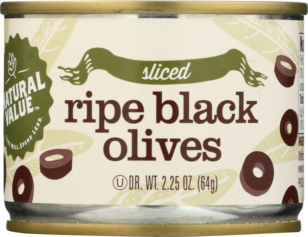 Natural Value, Ripe Sliced Black Olives - 706173012245