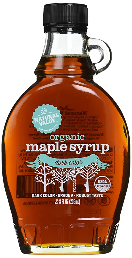 Natural Value Pure Organic Grade A Maple Syrup, Dark Amber, 8 Fluid Ounce - 706173015048