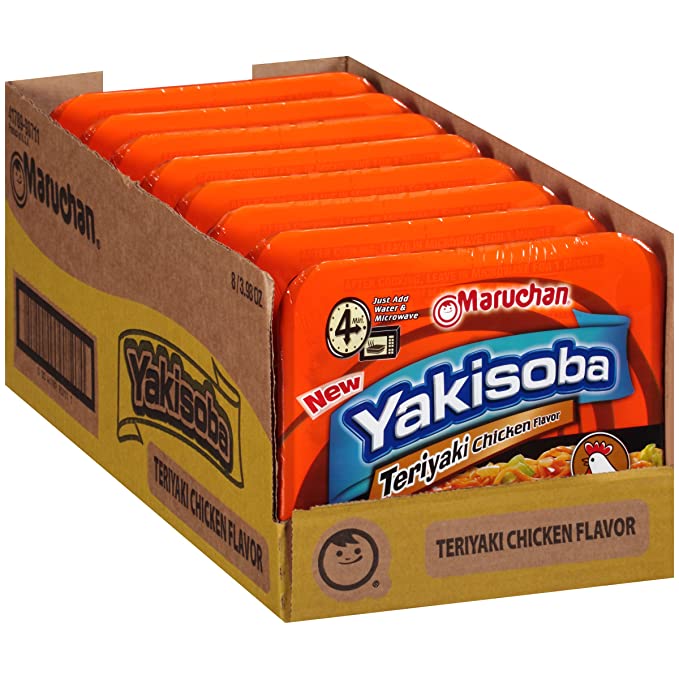 Maruchan Yakisoba Teriyaki Chicken, 3.98 Oz, Pack of 8 - 041789907111