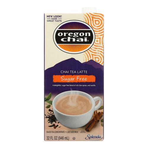 OREGON CHAI: Tea Chai Latte Sugar Free Original, 32 oz - 0707082120328