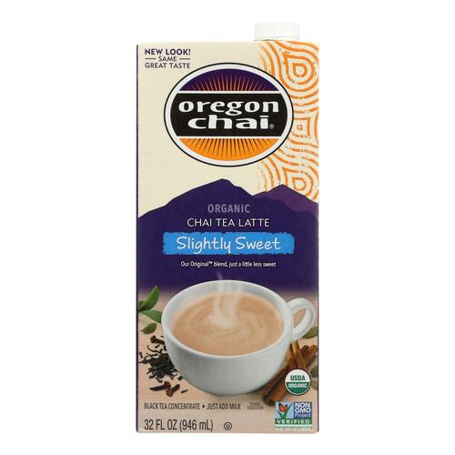 Oregon Chai Original Chai Tea Latte Concentrate - Slightly Sweet - Case Of 6 - 32 Fl Oz. - 707082130327