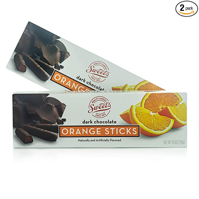  Sweet's dark chocolate orange sticks 10.5 ounce (pack of 2)  - 707296275630