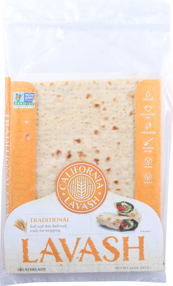 CALIFORNIA LAVASH: Traditional Lavash Flat Bread, 10 oz - 0707415014010