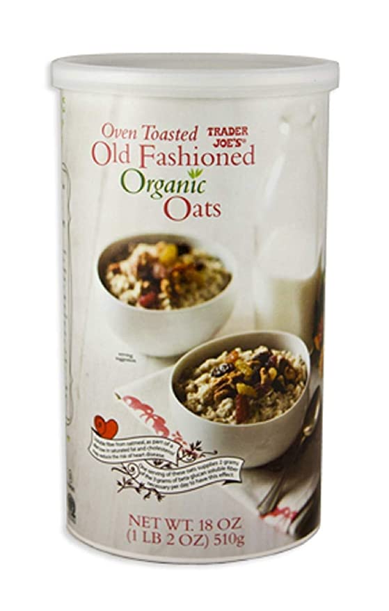 2 x Trader Joes Oven Toasted Old Fashioned Organic Oats 18-oz - 707772972206