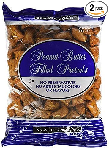  Trader Joe's Peanut Butter Filled Pretzels 16 oz (Pack of 2) - 707772974644