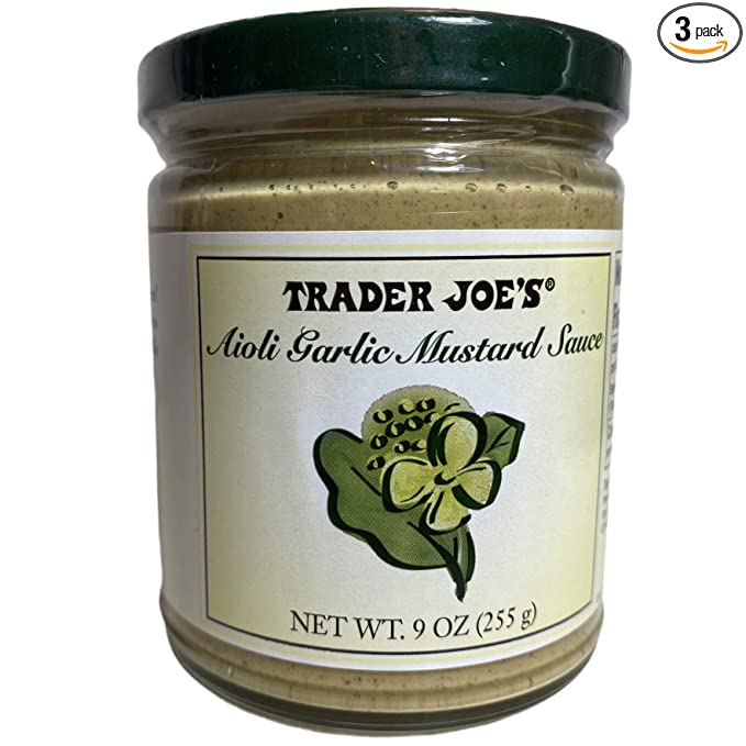 Trader Joe's Aioli Garlic Mustard Sauce (Pack of 3) - 707772974781