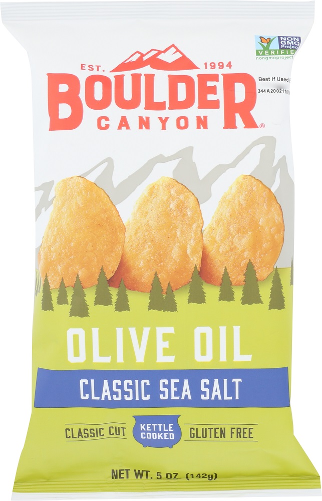 BOULDER CANYON: Olive Oil Classic Sea Salt Chips, 5 oz - 0708163115608