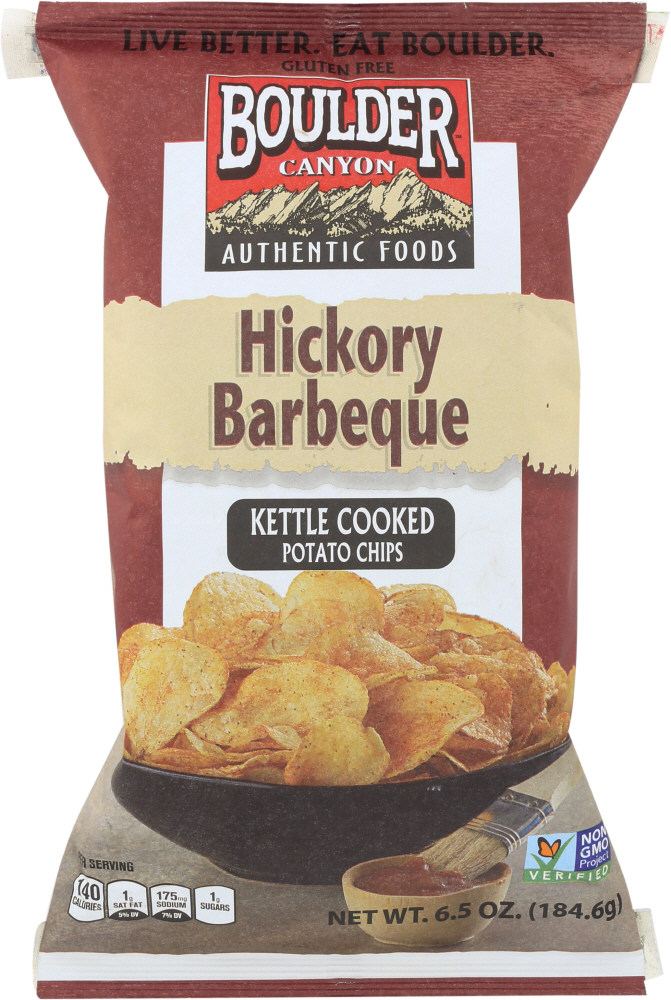 Hickory Barbeque Kettle Cooked Potato Chips, Hickory Barbeque - hickory