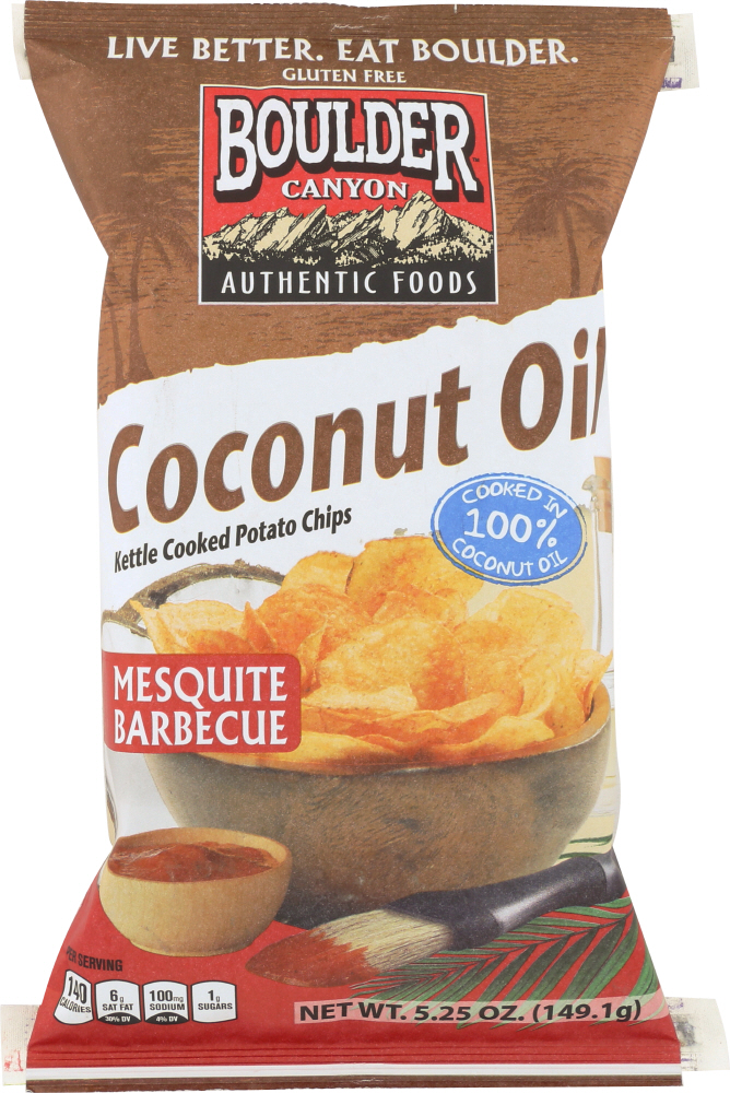 Mesquite Barbeque Coconut Oil Kettle Cooked Potato Chips, Mesquite Barbeque - 708163125423