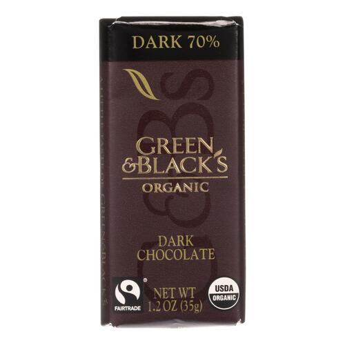 Green And Black's Organic Chocolate Bars - Bittersweet Dark Chocolate - 70 Percent Cacao - Impulse Bars - 1.2 Oz - Case Of 20 - cadbury