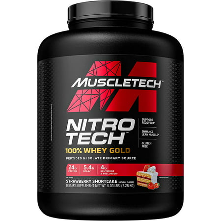 Whey Protein Powder | MuscleTech Nitro-Tech Whey Gold Protein Powder | Whey Protein Isolate Smoothie Mix | Protein Powder for Women & Men | Chocolate Protein Powder 8 lbs (109 Servings) - 708692497763