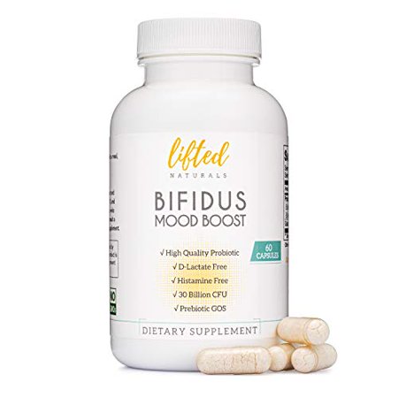 Probiotics 30 Billion CFU - Bifidus Mood Support Supplement w/ prebiotics & probiotics for Women and Men - Emotional & Digestion Support- Histamine Free - Natural Mood Boost - 60 Days S - 708828972324