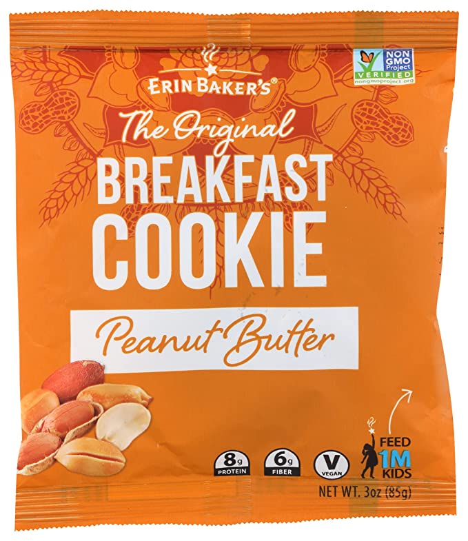 Erin Bakers, Breakfast Cookie Peanut Butter, 3 Ounce - 708875900035