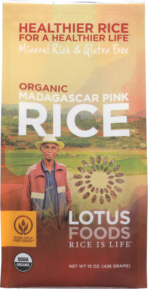 LOTUS FOODS: Rice Madagascar Pink Organic, 15 oz - 0708953501581
