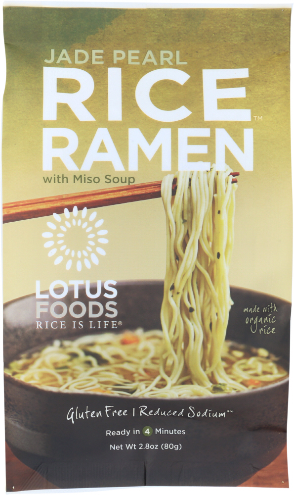 Lotus Foods Ramen - Organic - Jade Pearl Rice - With Miso Soup - 2.8 Oz - Case Of 10 - 708953601021