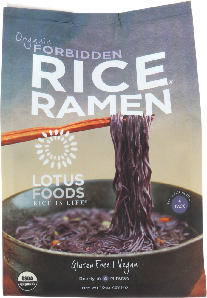 LOTUS FOODS: Forbidden Rice Ramen Pack of 4 , 10 oz - 0708953602011
