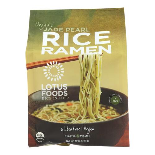 Lotus Foods Ramen - Organic - Jade Pearl Rice - 4 Ramen Cakes - 10 Oz - Case Of 6 - 708953602028
