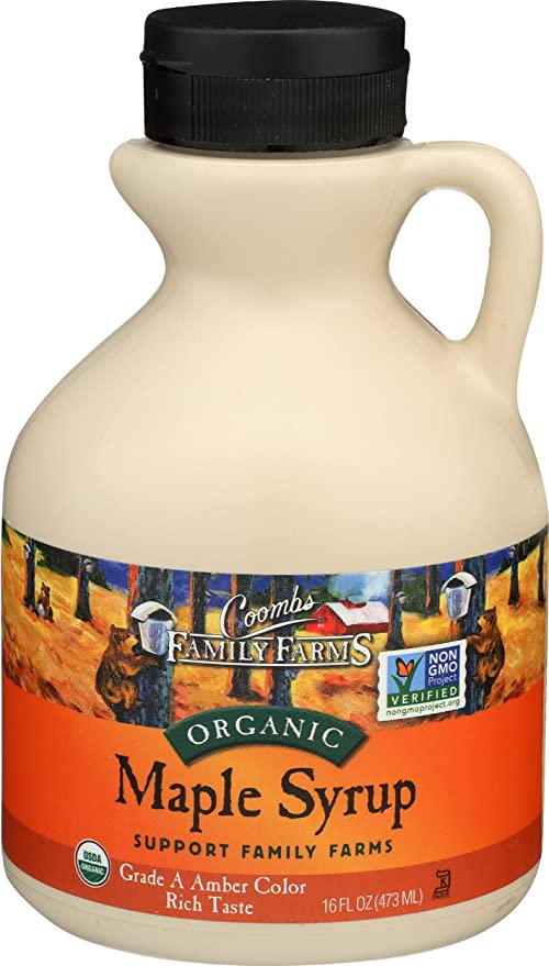  Coombs Family Farms Organic Maple Syrup, Grade A Amber Color, Rich Taste, 16 Fl Oz  - 710282329163