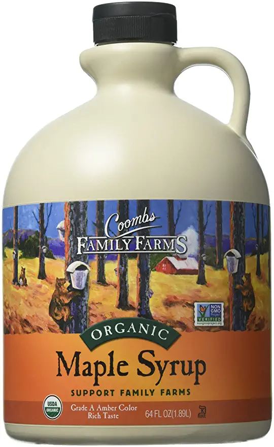  Coombs Family Farms Organic Maple Syrup, Grade A Amber Color, Rich Taste, 64-Ounce Jug  - 710282329644