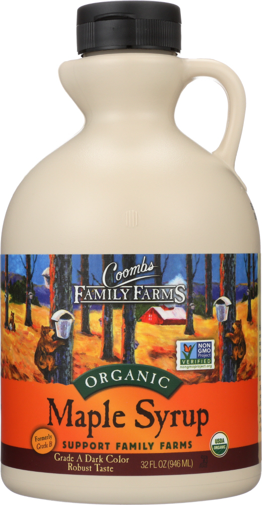 COOMBS FAMILY FARMS: Grade A Organic Maple Syrup Dark Color, 32 oz - 0710282429320