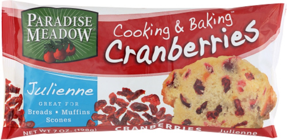 PARADISE MEADOW: Baking Cranberries Julienne Cut , 7 oz - 0710456036002