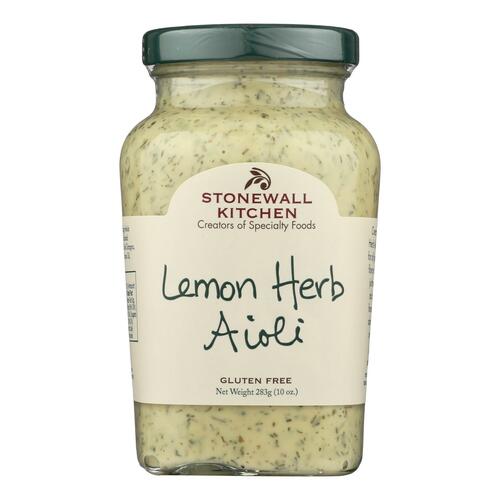 STONEWALL KITCHEN: Lemon Herb Aioli, 10 oz - 0711381314050