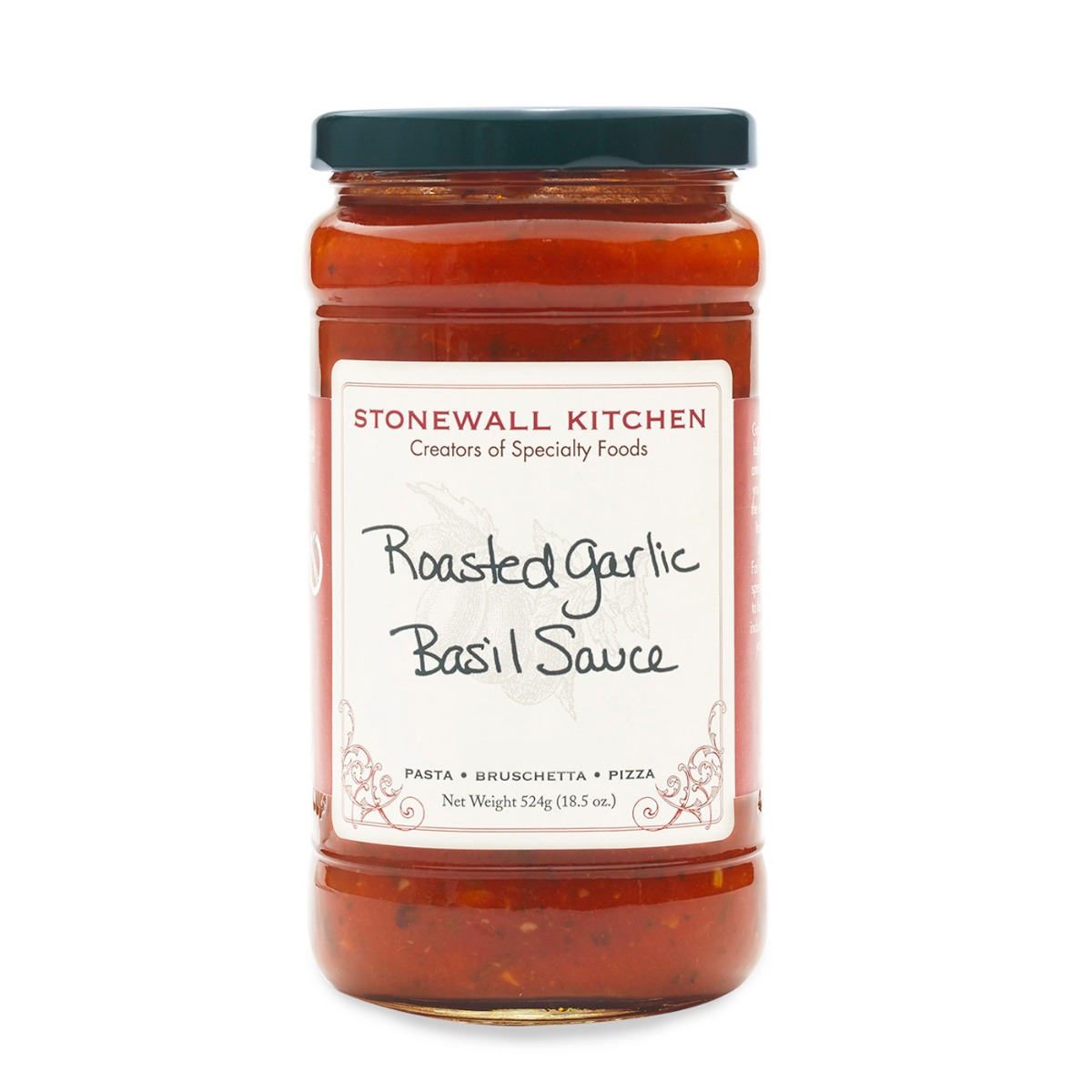 STONEWALL KITCHEN: Roasted Garlic Basil Pasta Sauce, 18.5 oz - 0711381321058