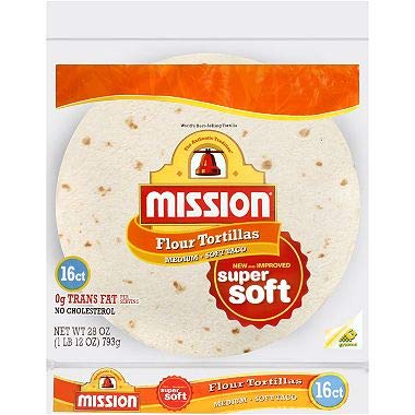  Mission Medium Soft Taco Flour Tortillas 16 ct., 28 oz. A1  - 711403654676