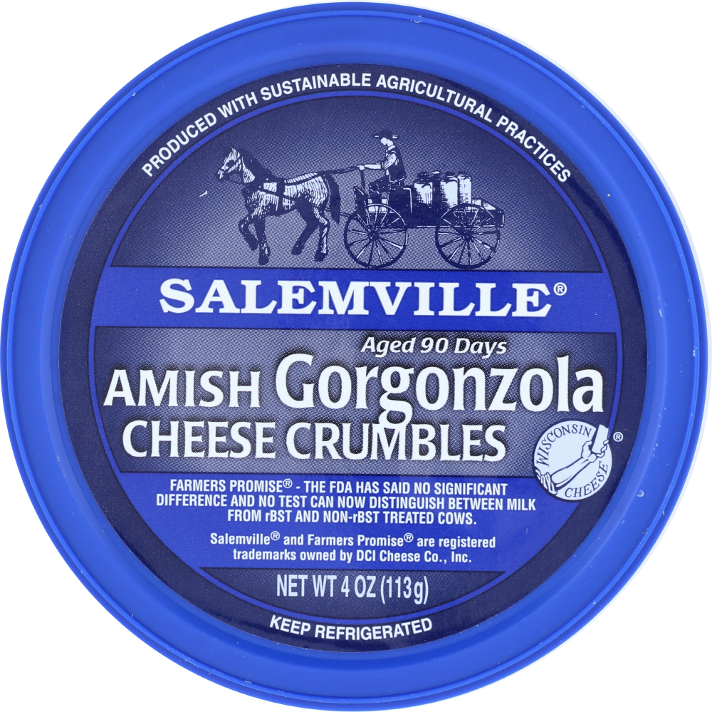 Crumbled Amish Gorgonzola Cheese, Crumbled Amish Gorgonzola - 711565800041