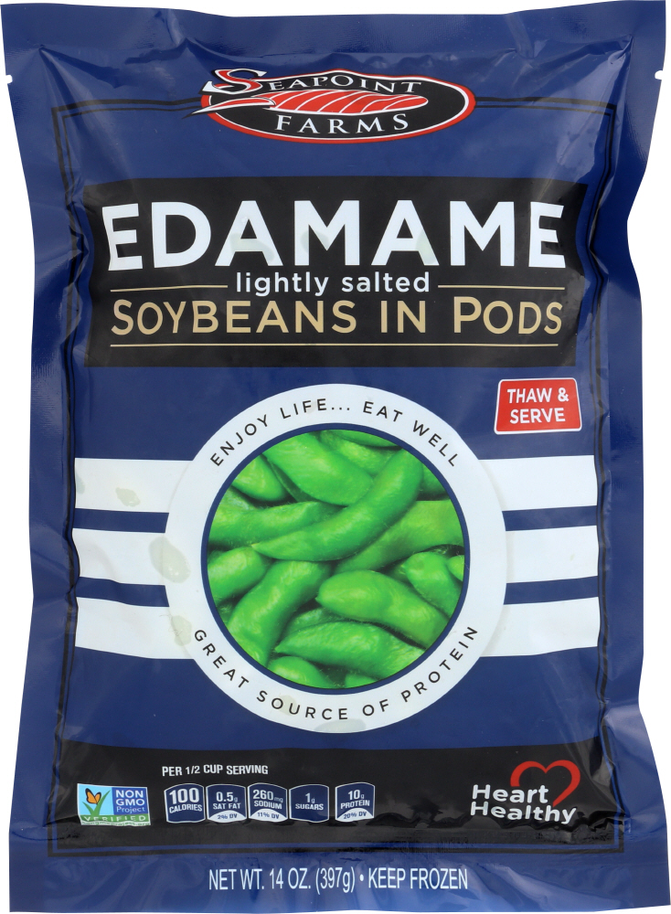SEAPOINT FARMS: Lightly Salted Edamame Soybeans in Pods, 14 oz - 0711575003739