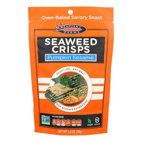 Seapoint Farms - Seaweed Crsps Pmkn Sesame - Case Of 12 - 1.2 Oz - 0711575004217