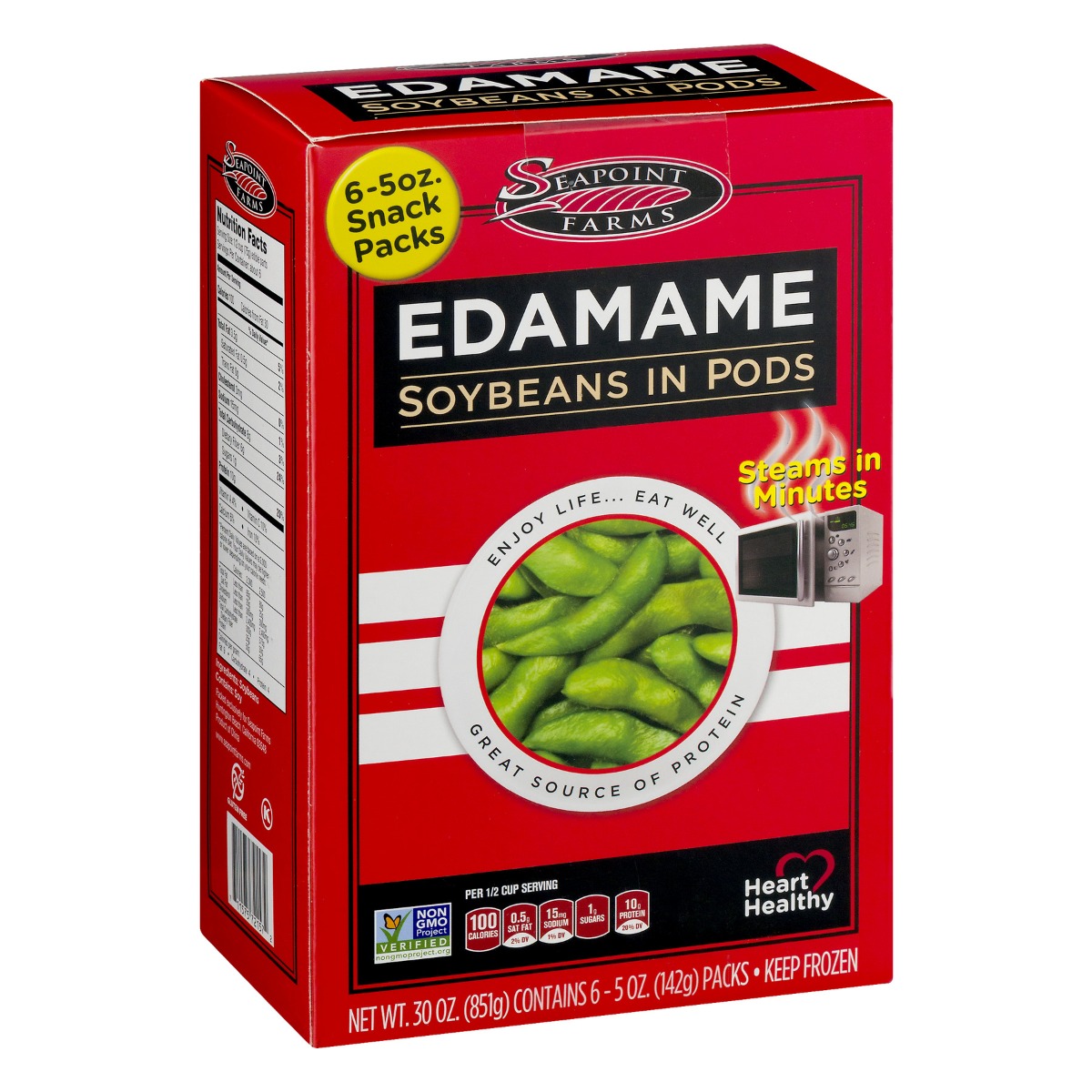 SEA POINT FARMS: Edamame Soybeans in Pod Snack Packs, 30 oz - 0711575721572