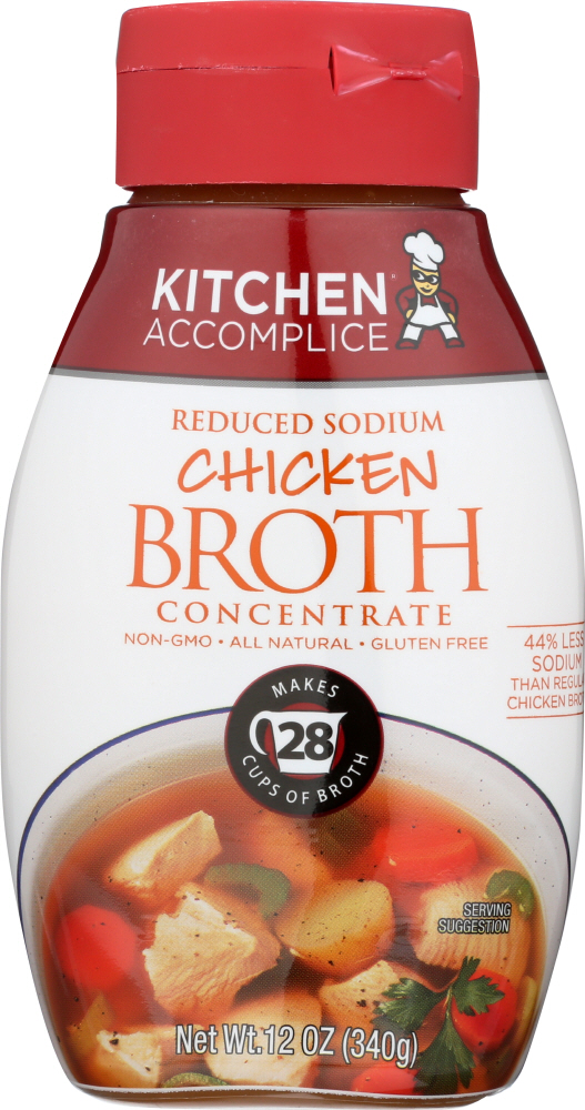  Kitchen Accomplice Reduced Sodium Chicken Broth Concentrate, 12 Ounce  - 712102000047