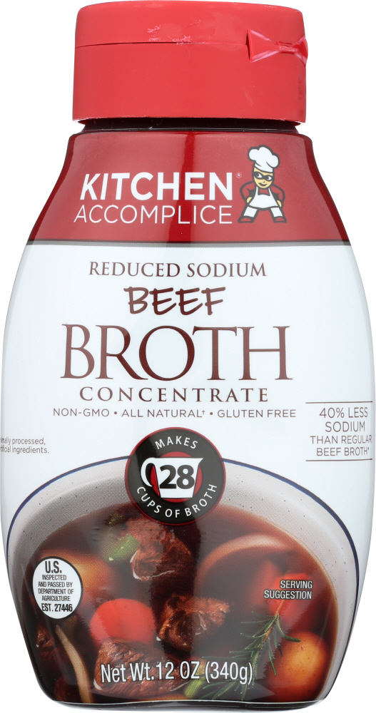 KITCHEN ACCOMPLICE: Beef Broth Concentrate Liquid, 12 oz - 0712102000054