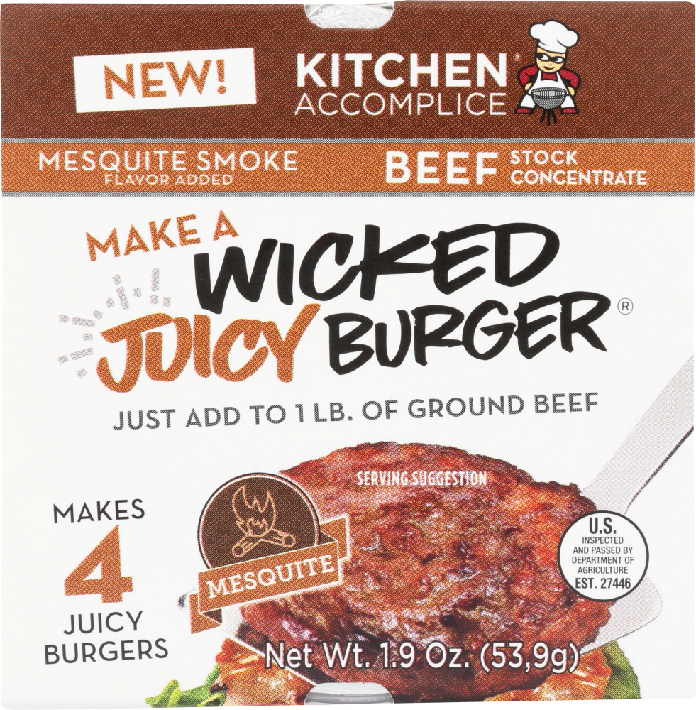 KITCHEN ACCOMPLICE: Sauce Beef Mesquite Smoke, 1.9 oz - 0712102000450