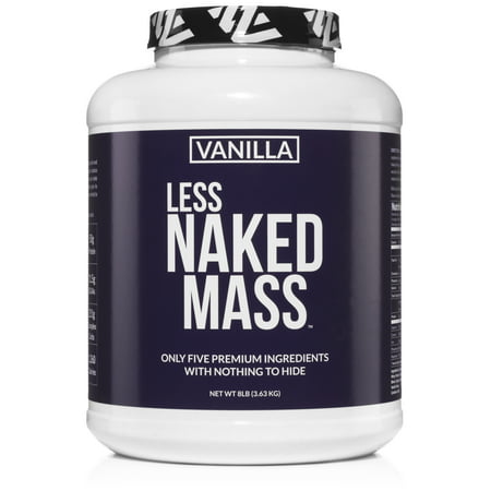 Naked Nutrition Vanilla Less Naked Mass Weight Gainer Powder, Vanilla, 11 Servings - 712395691861