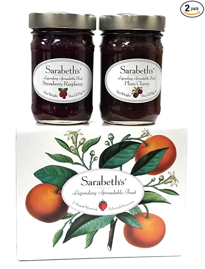 Sarabeth's Fall Two Jar Gift Box Set - Two 9 oz. jars - Plum Cherry and Strawberry Raspberry - 713109082036
