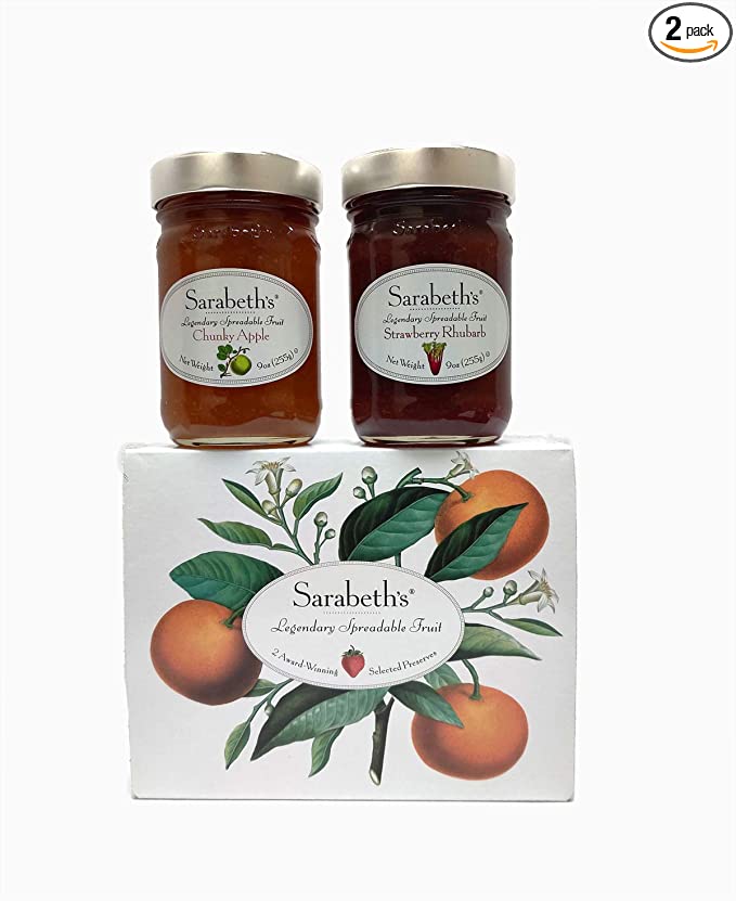 Sarabeth's Two Jar Gift Box Set - Chunky Apple & Strawberry Rhubarb - 713109082043