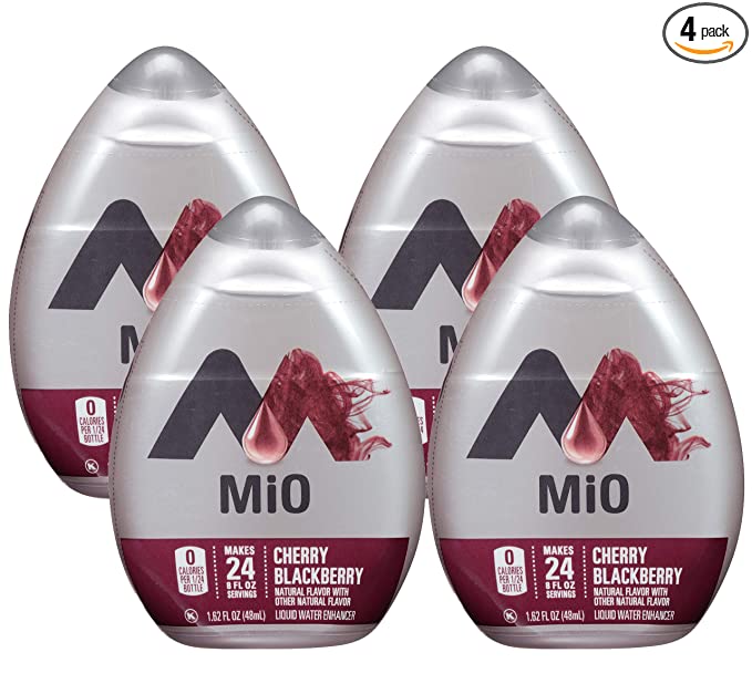 MiO Cherry Blackberry Liquid Water Enhancer, 1.62 fl oz (Pack of 4) - 713789009118