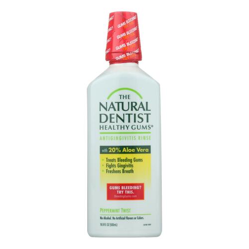 NATURAL DENTIST: Healthy Gums Antigingivitis Oral Rinse Peppermint Twist, 16.9 oz - 0714132000752