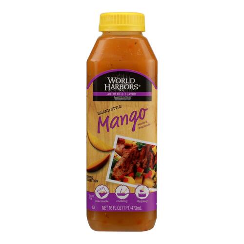 WORLD HARBORS: Sauce Island Style Mango, 16 oz - 0715364100241