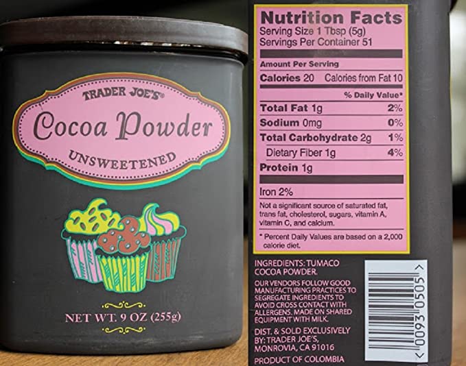  Trader Joe's Cocoa Powder Unsweetened (pack of 3)  - 715821211930