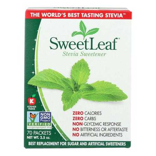 SWEETLEAF: Natural Stevia Sweetener, 70 Packets - 0716123124638