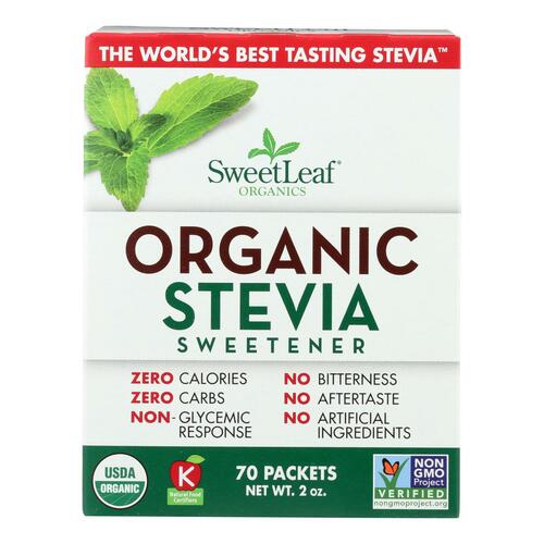 Sweet Leaf Sweetener - Organic - Stevia - 70 Count - 716123128162