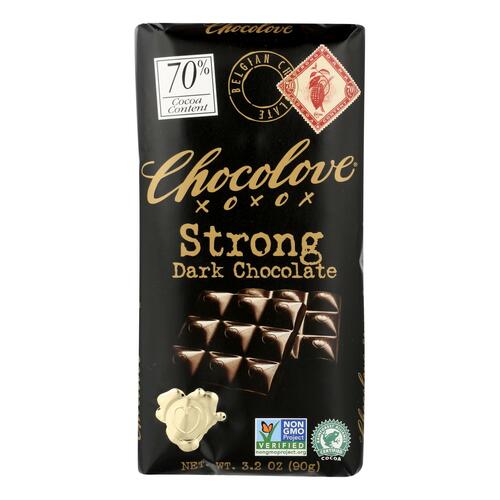 Chocolove Xoxox - Premium Chocolate Bar - Dark Chocolate - Strong - 3.2 Oz Bars - Case Of 12 - 716270001707