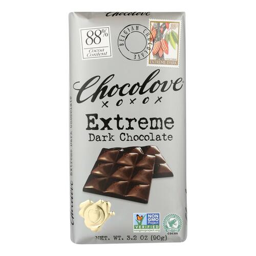 CHOCOLOVE: Extreme Dark Chocolate Bar, 3.2 oz - 0716270001882