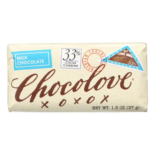 Chocolove Xoxox - Premium Chocolate Bar - Milk Chocolate - Pure - Mini - 1.3 Oz Bars - Case Of 12 - 716270051306