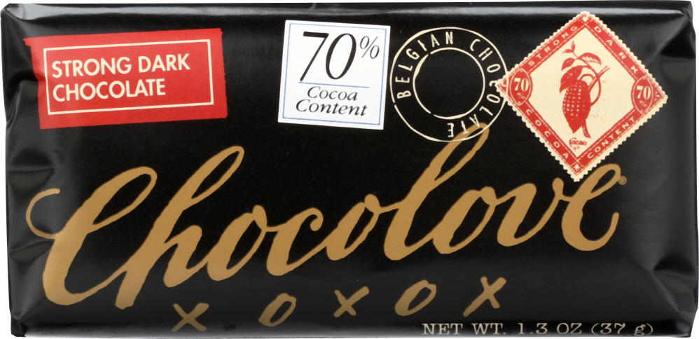 CHOCOLOVE: Mini Dark Chocolate Bar Strong, 1.3 oz - 0716270051702