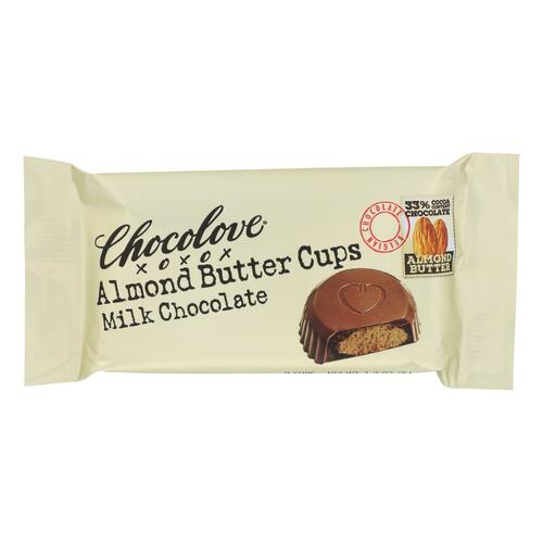 CHOCOLOVE: Almond Butter Cups Milk Chocolate, 1.2 oz - 0716270060032